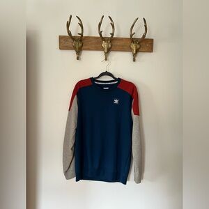 Adidas Men's Navy and Gray Sweater